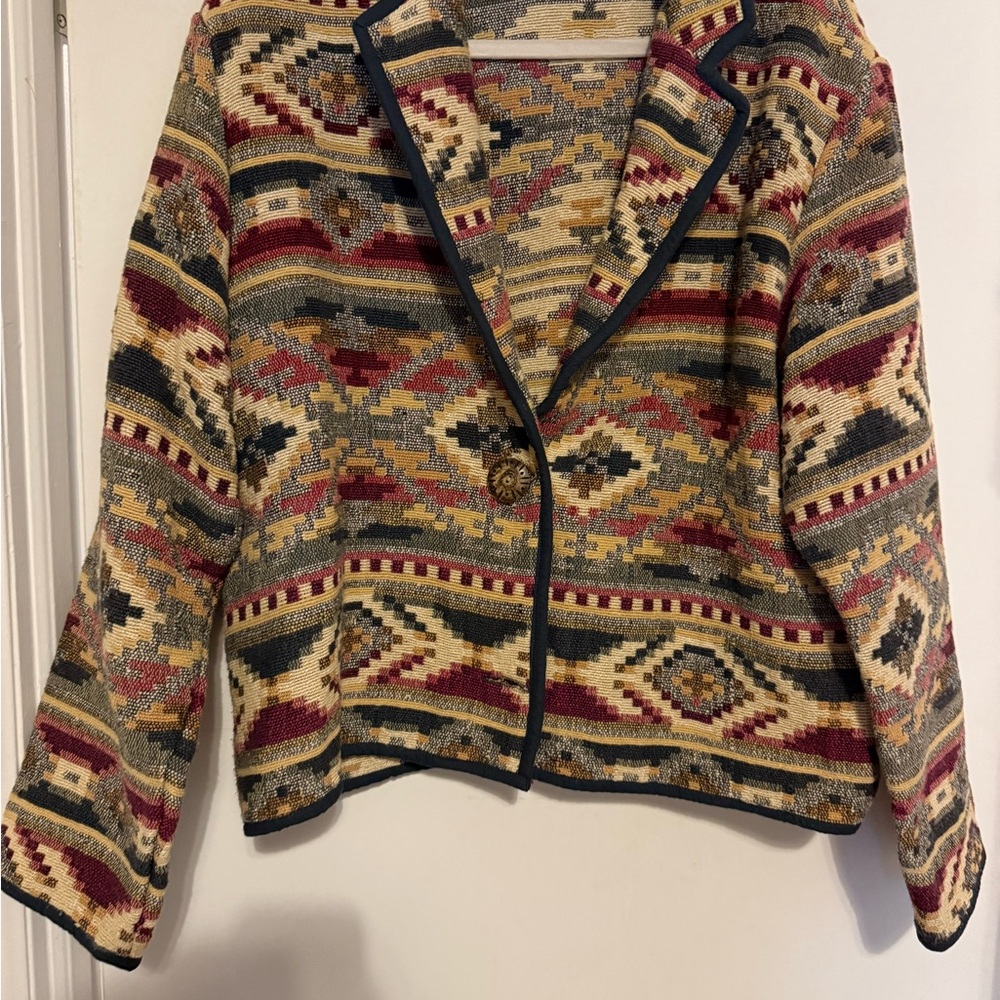 Multicolor Patterned Blazer